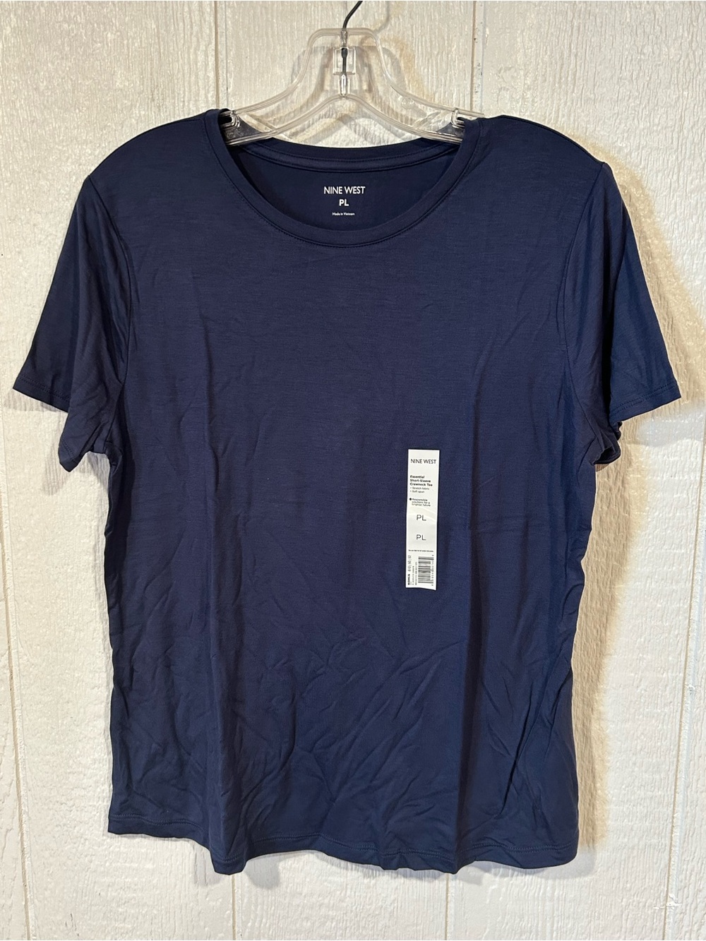 NEW Nine West Navy Short Sleeve Crew Neck Women's Tee